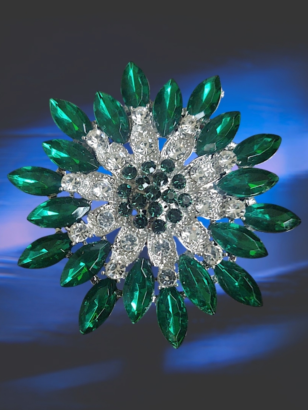 Starburst  Rhinestone Statement Brooch